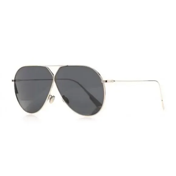 Christian Dior Stellaire 3 Black & Gold Aviator Sunglasses Christian Dior Metal DiorStellaire O3S Sunglasses Gold Blue  main image 4